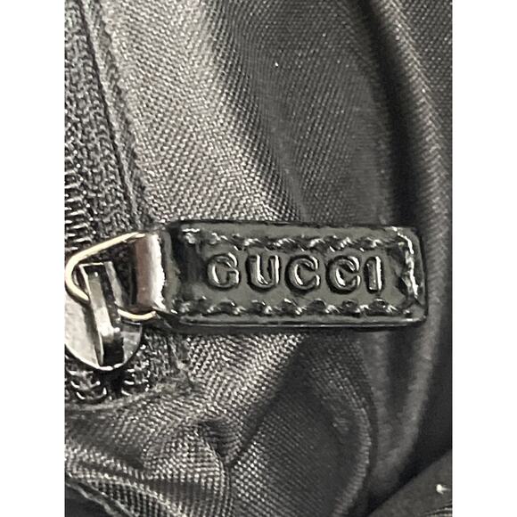 Gucci GG Jacquard Shoulder Bag Black Silver Hardware COA Leather Trim - Picture 4 of 16
